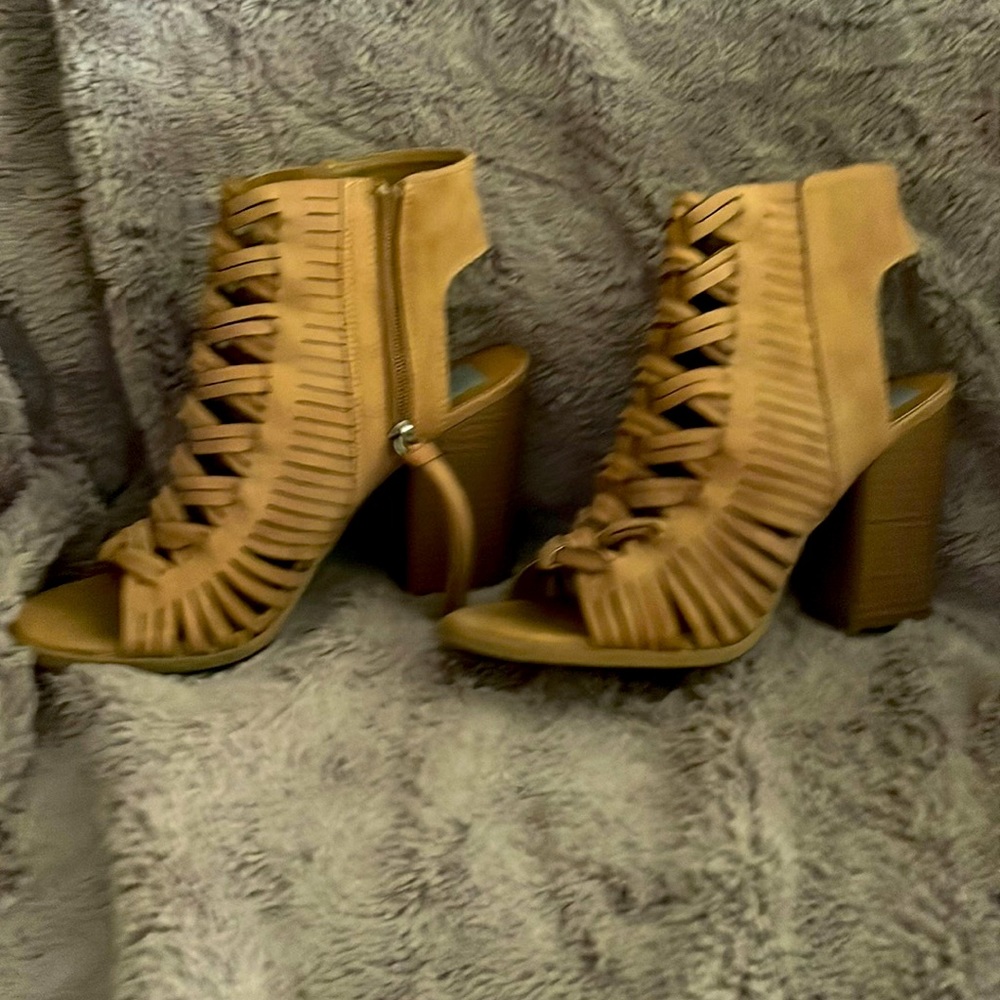 Dolce Vita Chunky Heel Open Toe and Heel Shoes